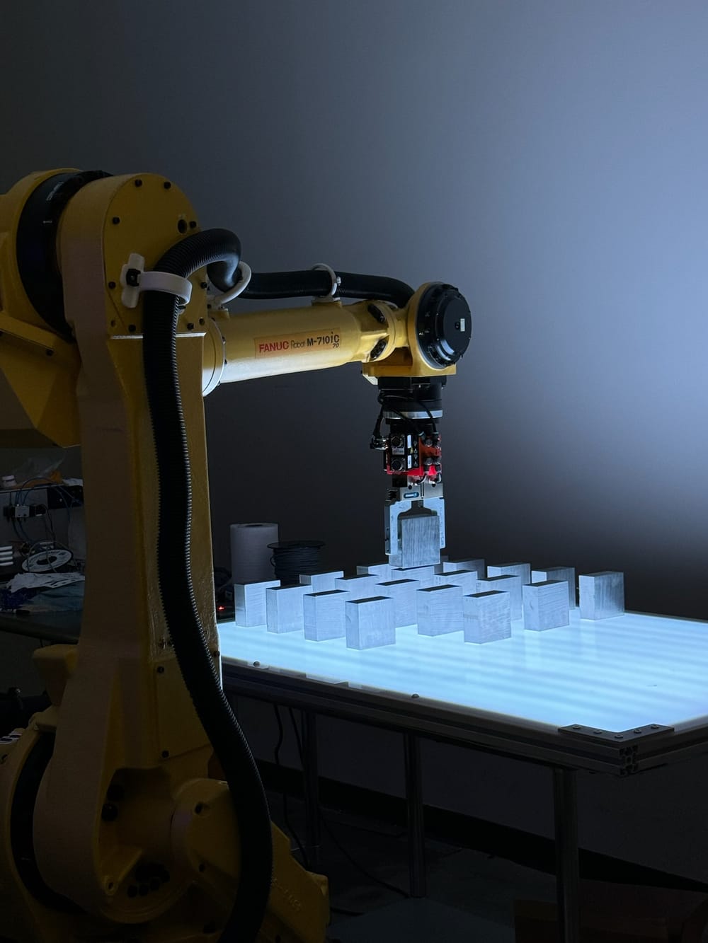 Robot loading parts in an Avalon Flow cell